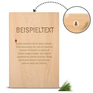 Zirbenschild 30x20cm - HOCHFORMAT - Personalisierbar Grafik/Logo/Foto | mit A...