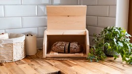 ZirbenBrotdose "klassisch klein" mit Deckel | 2-teilig (Brotdose + ...
