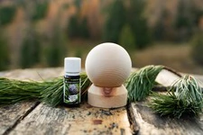 Zirbenkugel (7cm) + ZirbenAblageteller + Bio Zirben&ouml;l (10ml)